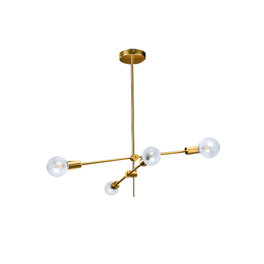 Lámpara Moderna Jerusalén 4 Luces E27 Bronce 64 cm Fabrilamp - vista principal | Fabrilamp / Abrila · Ref. 154654112