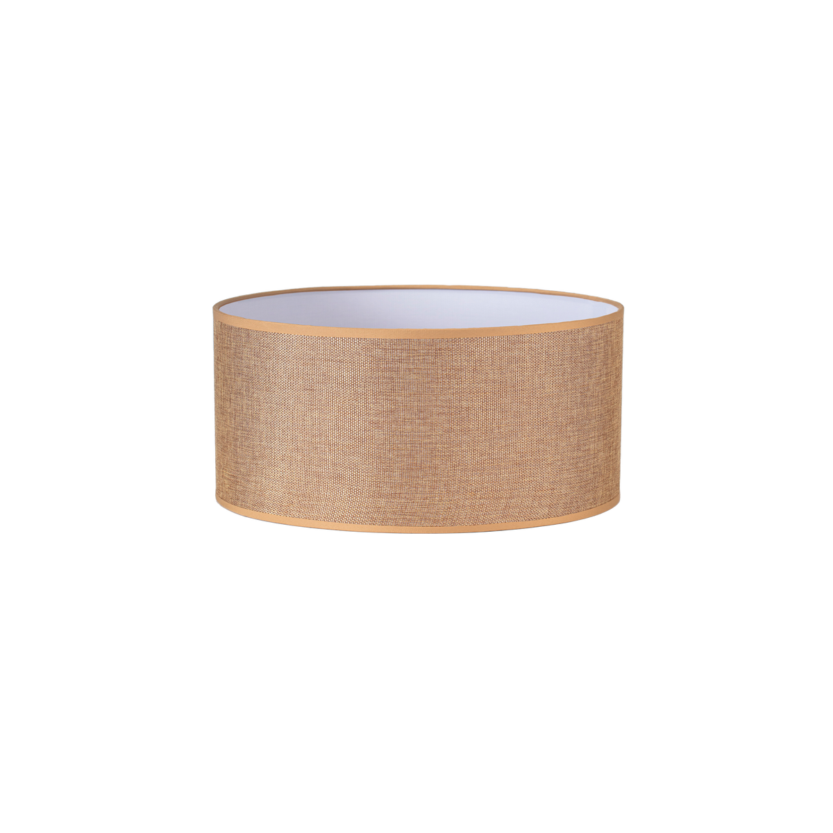 Pantalla Cilíndrica Jin 40 cm Tejido Saco-Yute Marrón Fabrilamp - vista principal | Fabrilamp / Abrila · Ref. 176234002
