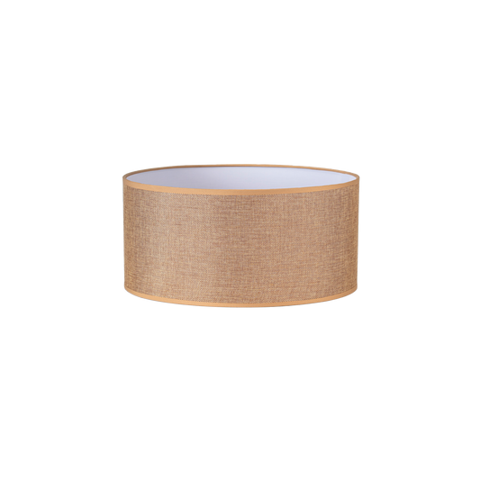 Pantalla Cilíndrica Jin 40 cm Tejido Saco-Yute Marrón Fabrilamp - vista principal | Fabrilamp / Abrila · Ref. 176234002