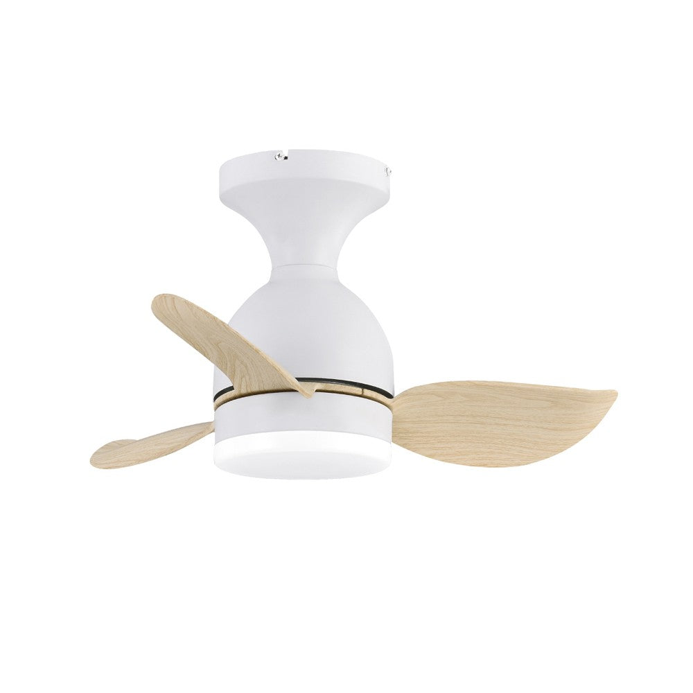 Ventilador de Techo Blanco + madera – vista principal · Ref. 85-104-66-102