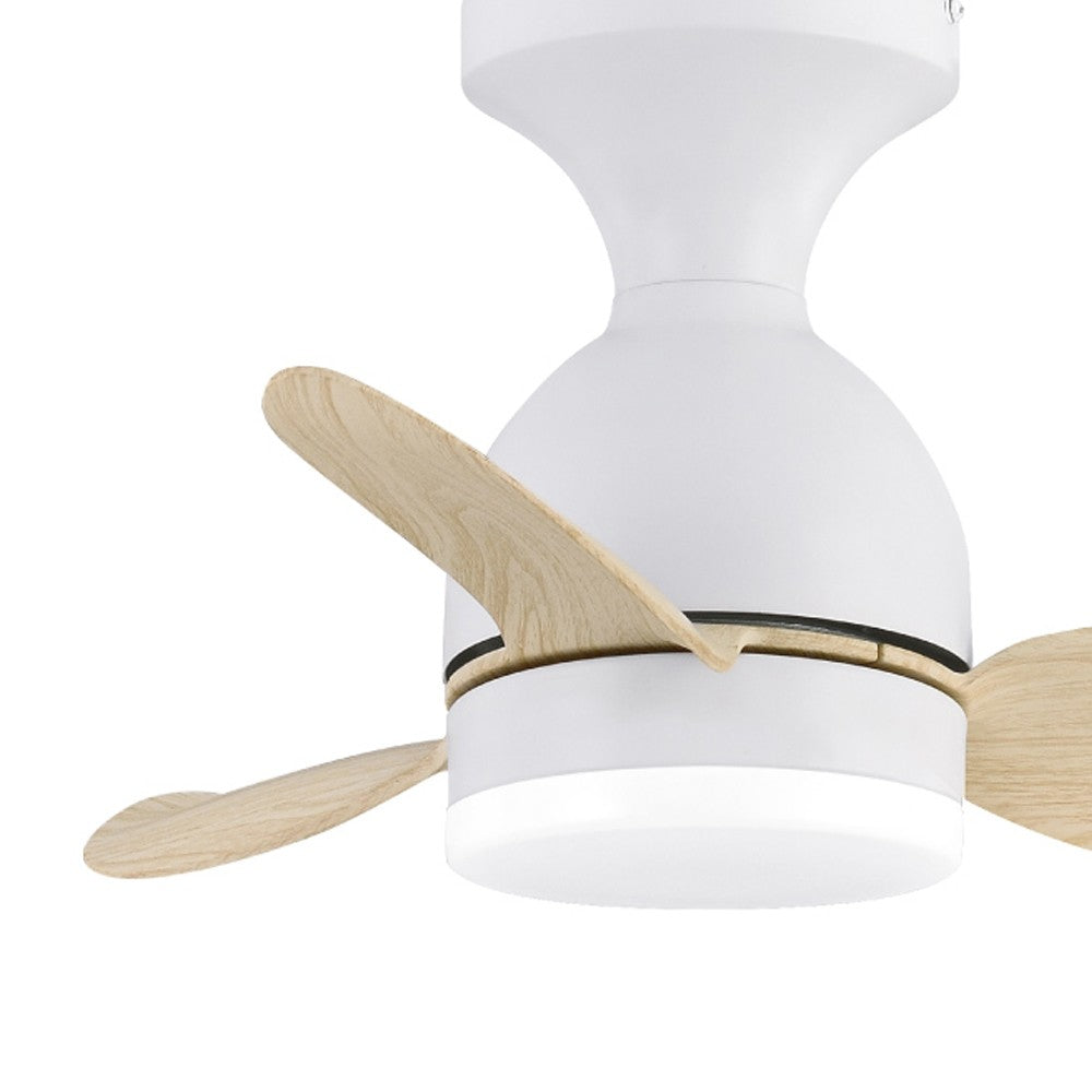Ventilador de Techo Blanco + madera – vista 3 · Ref. 85-104-66-102