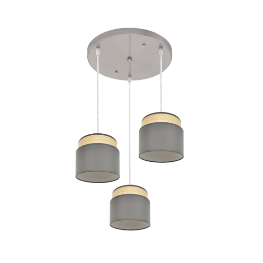 Plafón Tejido Bombilla Kandy Natural / Gris – vista principal · Ref. 174283028