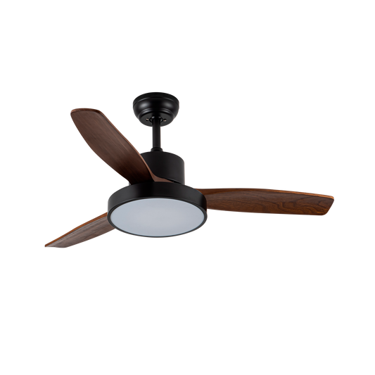 Ventilador de Techo Kavala Negro / Roble – vista principal · Ref. 212791336