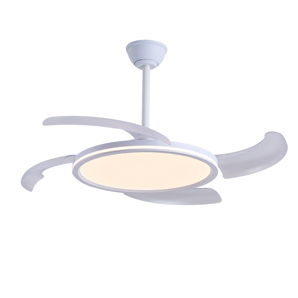 Ventilador LED Techo CristalRecord Key Blanco, Ref. 85-081-48-200