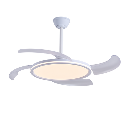 Ventilador LED Techo CristalRecord Key Blanco, Ref. 85-081-48-200