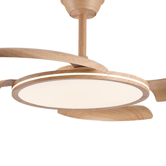 Ventilador Key Madera fabricado en Hierro y ABS color madera clara