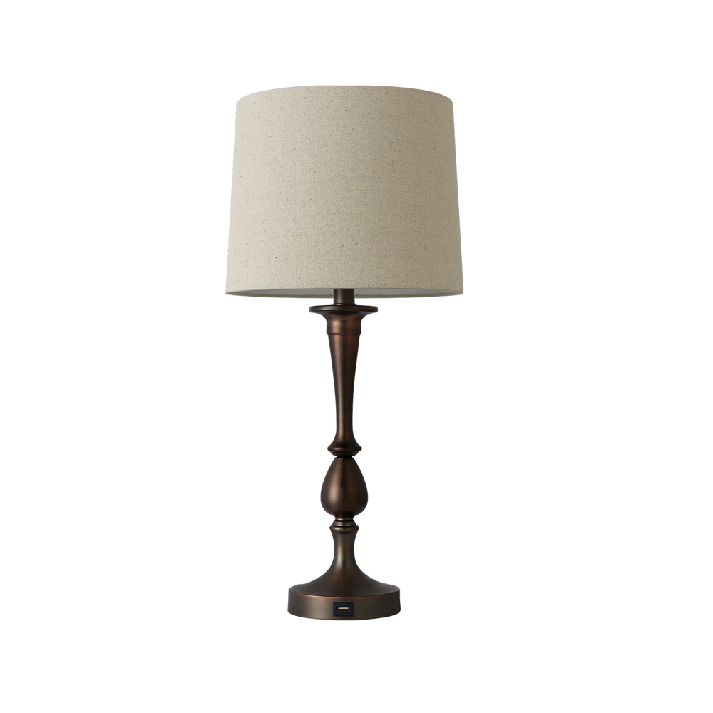 Lámpara de Sobremesa Khalifa 60,5 cm E27 USB Fabrilamp