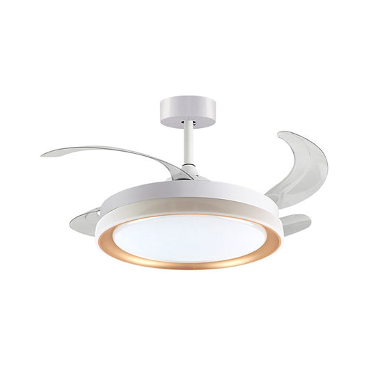 Ventilador de Techo Kigali mini Blanco/oro – vista principal · Ref. F-3002 GL