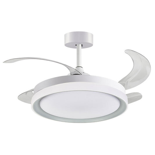 Ventilador de Techo Kigali Blanco/plata – vista principal · Ref. F-3001 SL