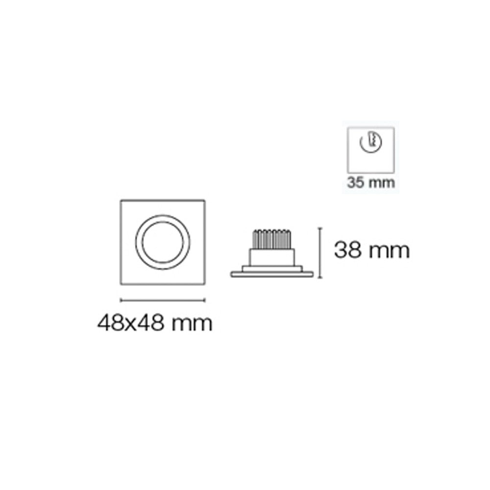 Foco LED COB de 3W ideal para iluminar pasillos