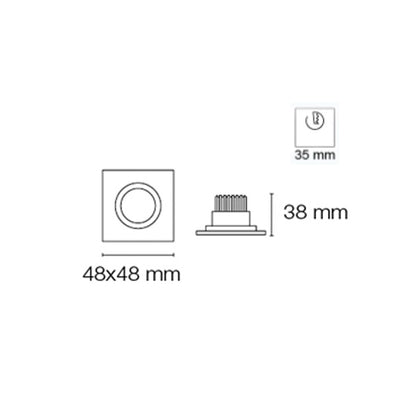 Foco LED COB de 3W ideal para iluminar pasillos