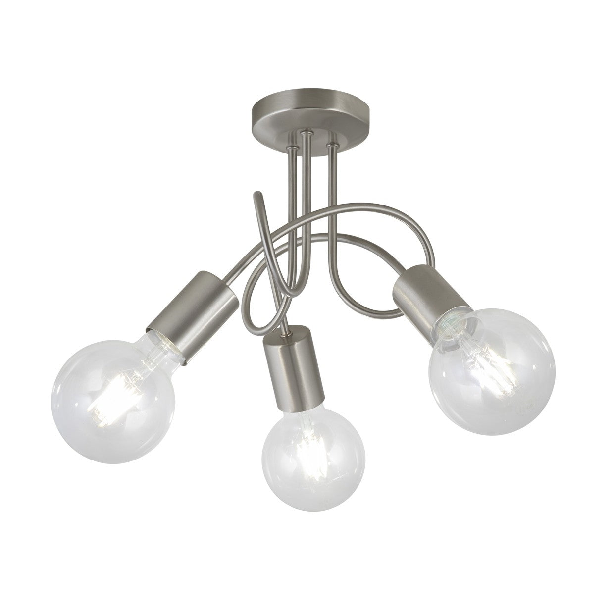 AJP / Alemar 10918 - Lámpara Tenor 3 luces Niquel Satinado - luzguru.com