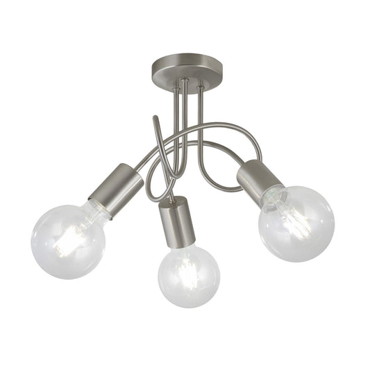 AJP / Alemar 10918 - Lámpara Tenor 3 luces Niquel Satinado - luzguru.com