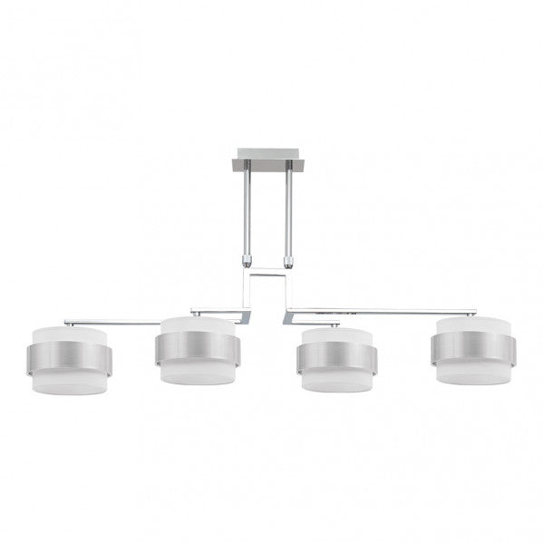 Lámpara de Pared Bremen 4 Luces Fabrilamp - Cromo / Blanca-Plata | Fabrilamp / Abrila