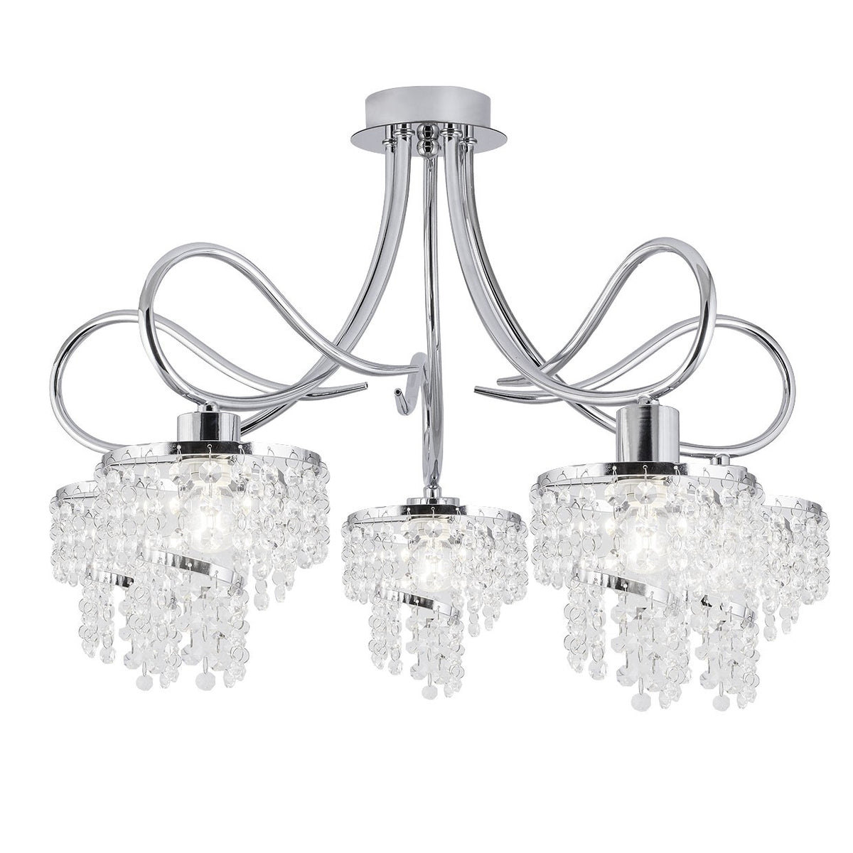 Lámpara Colgante Dora 5 Luces Cromo Cristal AJP Alemar - vista principal | AJP / Alemar