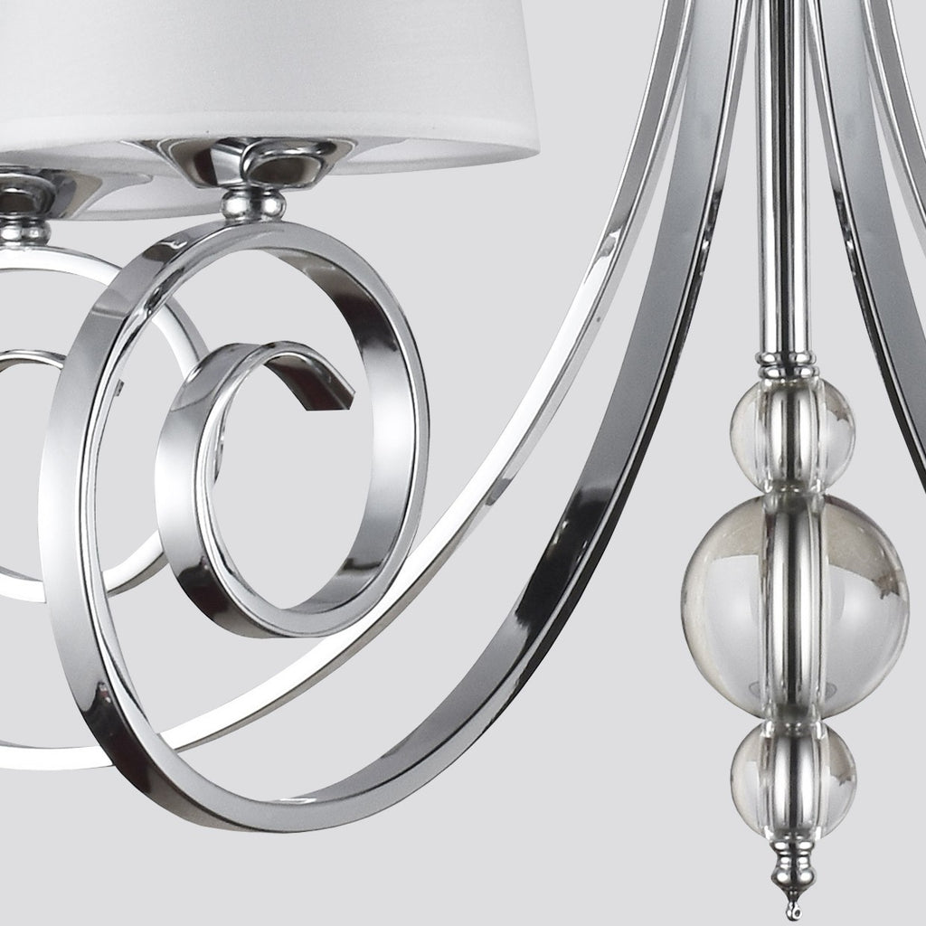 Lámpara Marela Cromada 5 Luces AJP/Alemar (Ref. 60250): Dimensiones detalladas. Elegancia y sofisticación para tu hogar.  LuzGuru.
