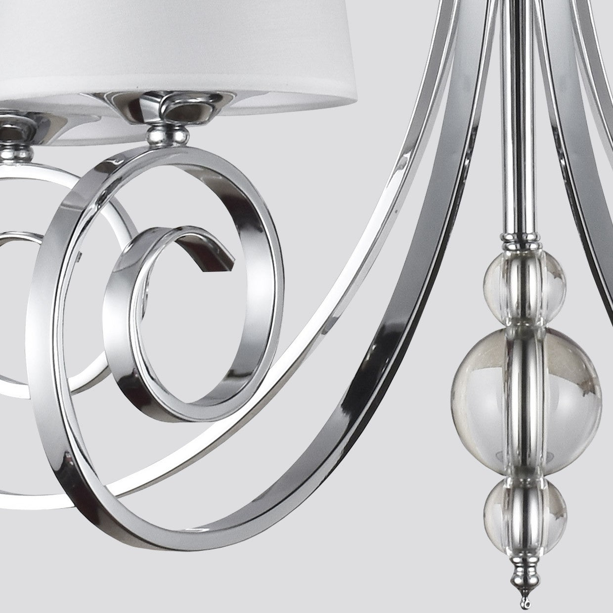 Lámpara Marela Cromada 5 Luces AJP/Alemar (Ref. 60250): Dimensiones detalladas. Elegancia y sofisticación para tu hogar.  LuzGuru.
