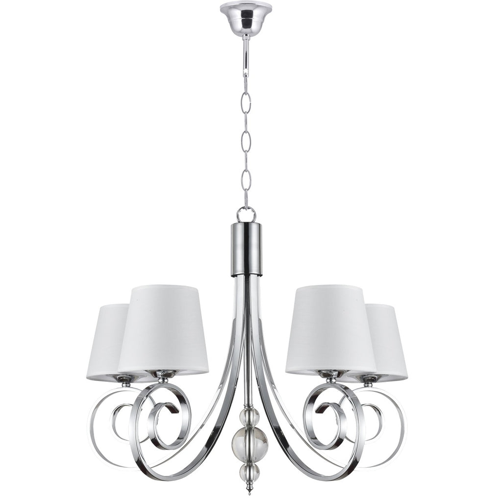 Medidas Lámpara Marela 5 Luces Cromada AJP Alemar Ref. 60250 - LuzGuru
