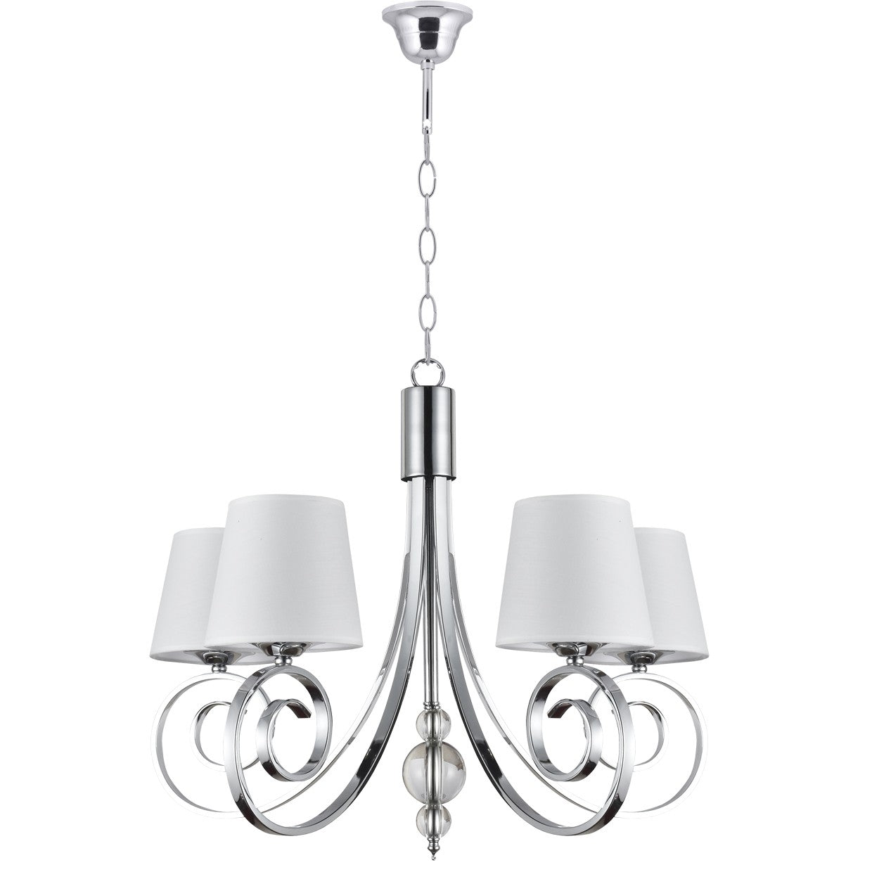 Medidas Lámpara Marela 5 Luces Cromada AJP Alemar Ref. 60250 - LuzGuru
