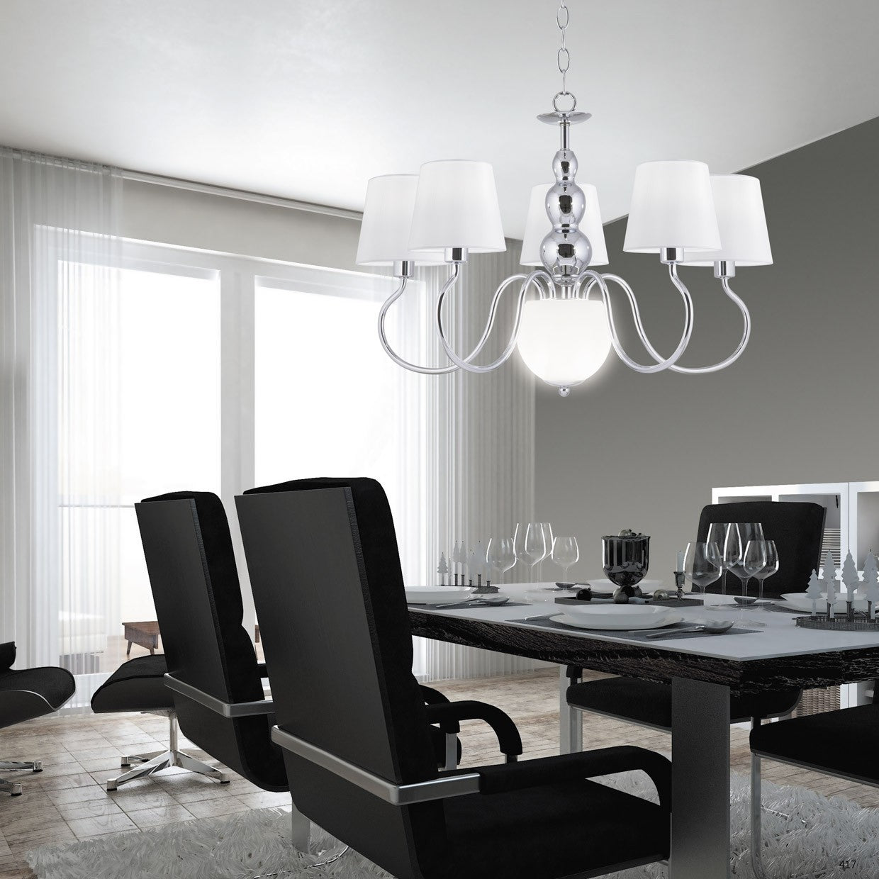 Medidas Lámpara Techo Máxima Cromado AJP/Alemar Ref. 60076 - luzguru.com
