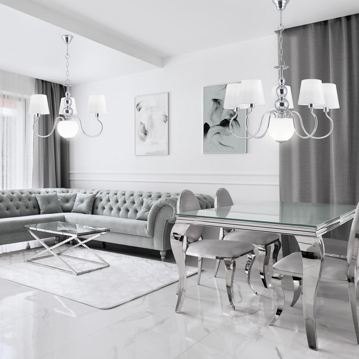 Lámpara techo Máxima Cromado AJP/Alemar Ref. 60076 - luzguru.com: Medidas detalladas.
