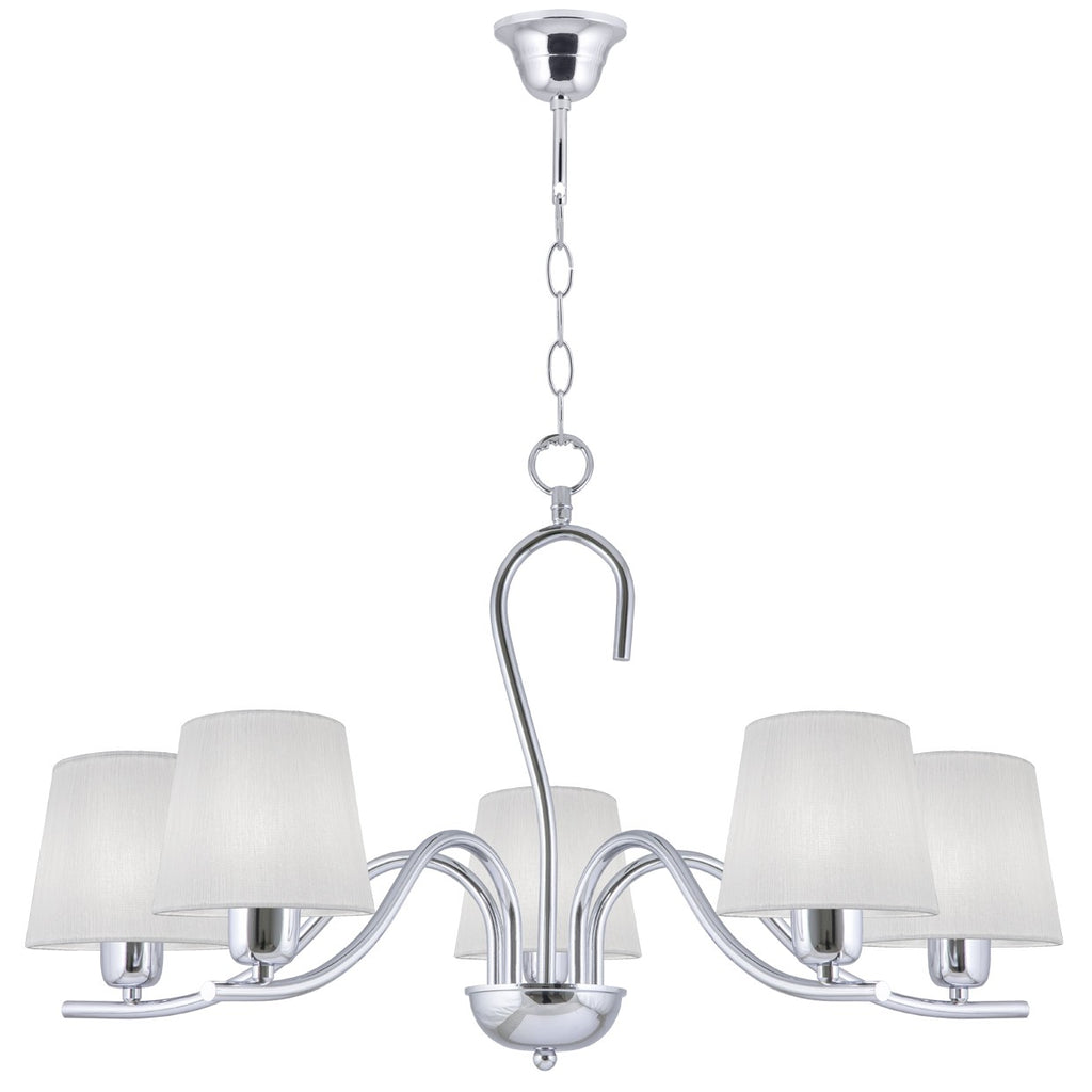 Lámpara Colgante Natalie Cromo 5 luces E14 - AJP / Alemar - 60275 - luzguru.com