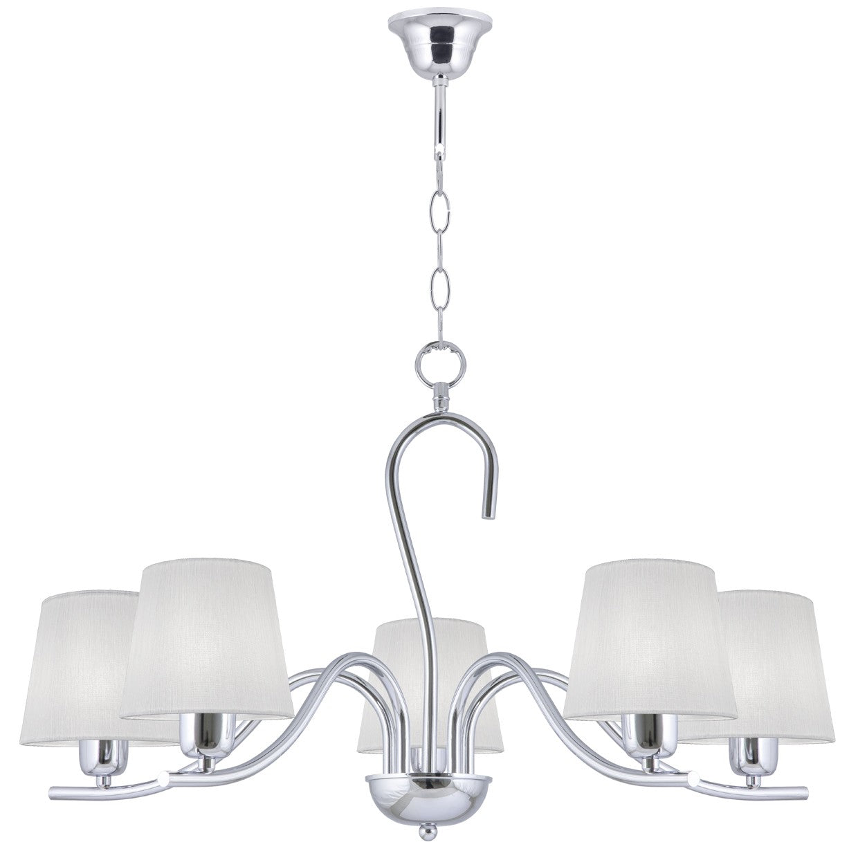 Lámpara Colgante Natalie Cromo 5 luces E14 - AJP / Alemar - 60275 - luzguru.com