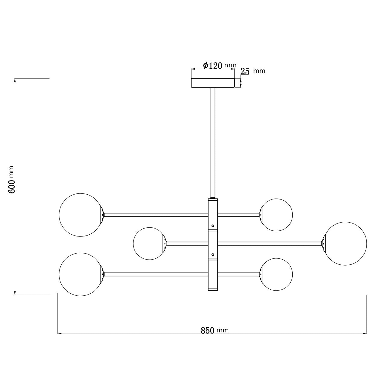 Lámpara Cosmica Latón AJP/Alemar Ref. 11458 - Medidas: [Insertar medidas aquí]
