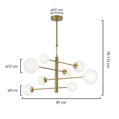 Medidas Lámpara Cósmica Latón AJP/Alemar (Ref. 11572) - luzguru.com
