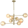 Lámpara Galaxia Latón Ámbar 8 Luces G-9 - AJP / Alemar - 11576 - luzguru.com