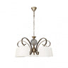 Lámpara Bogota 5xE14 Cuero Beige de Fabrilamp, vista general. Iluminación elegante para tu hogar.