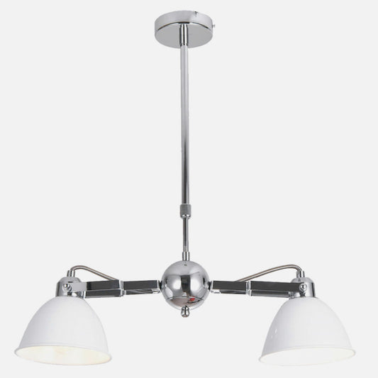 Lámpara de Pared Buri 2 Luces E27 Blanco y Cromo Fabrilamp - imagen 2 | Fabrilamp / Abrila