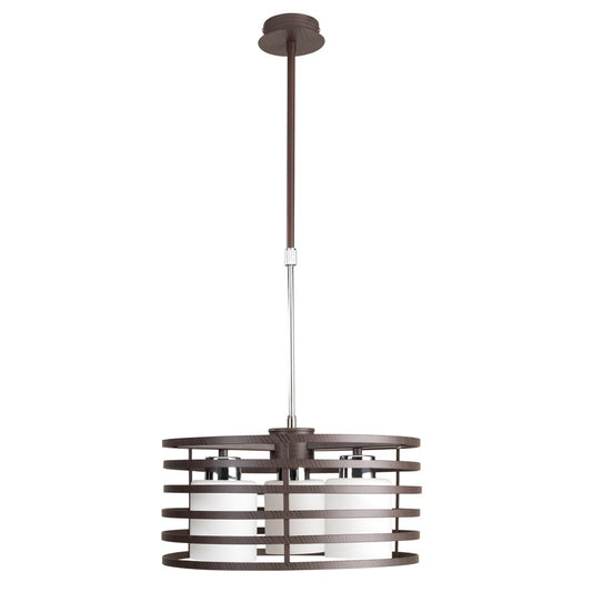 Lámpara de Techo Wengué Redonda 3 Luces E27 40W Moderna CristalRecord - vista principal | CristalRecord