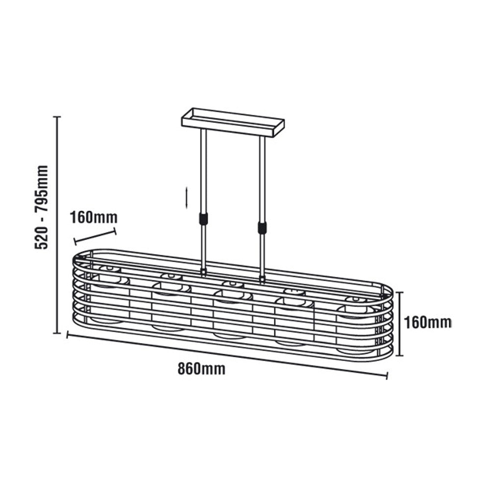 Lámpara de techo moderna Cell/2 con capacidad para 5 bombillas E27