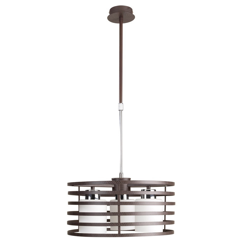 Lámpara de Techo Cell Wengue Redonda 3 Luces E27 CristalRecord - vista principal | CristalRecord