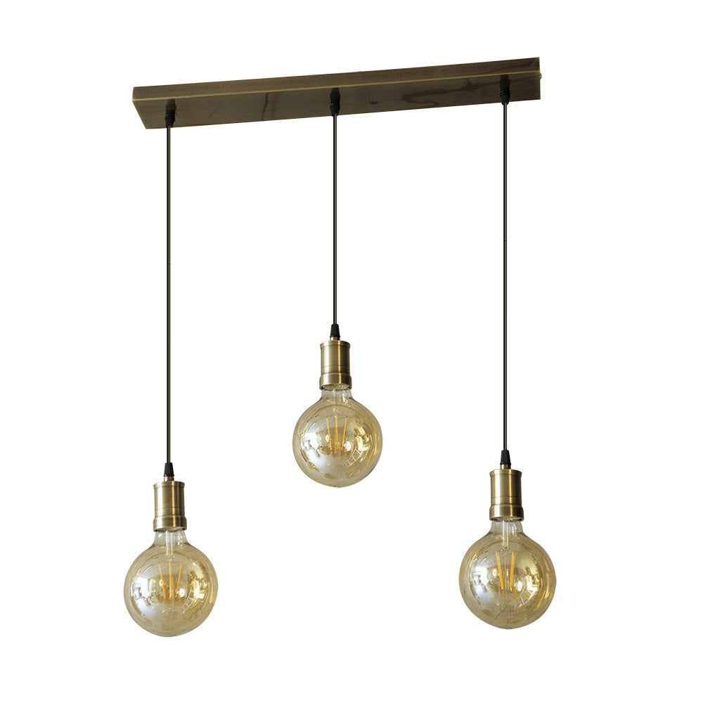 Lámpara Colgante Celso 3 Luces Vintage Fabrilamp / Abrila 166793014
