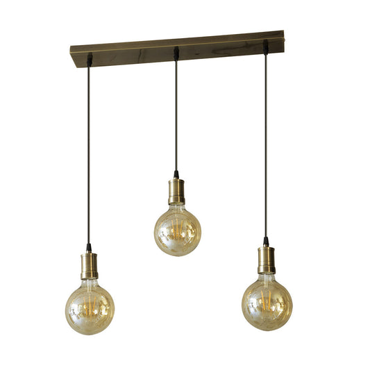 Lámpara Colgante Celso 3 Luces Vintage Fabrilamp / Abrila 166793014