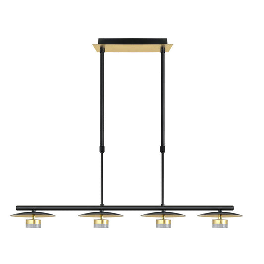 Lámpara Ciudad Del Cabo fabricada en metal color negro y oro