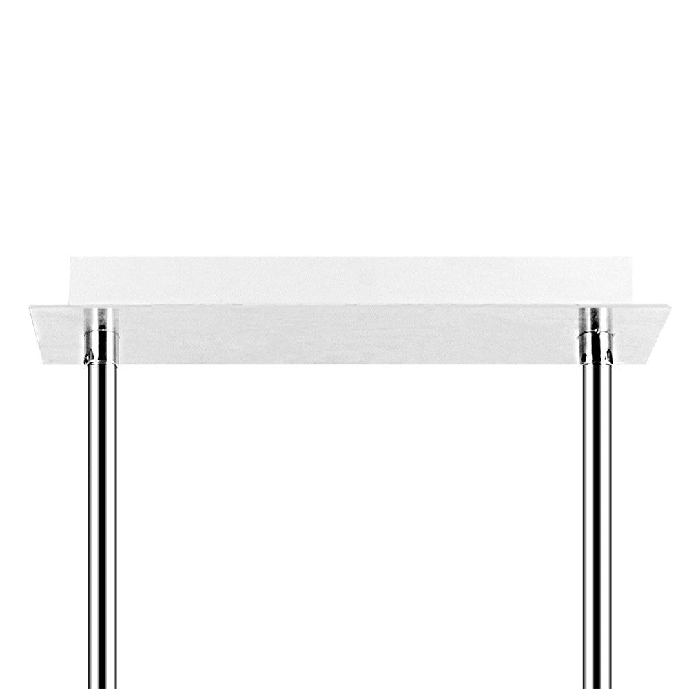 Elegante lámpara moderna blanca y plata ideal para el salón