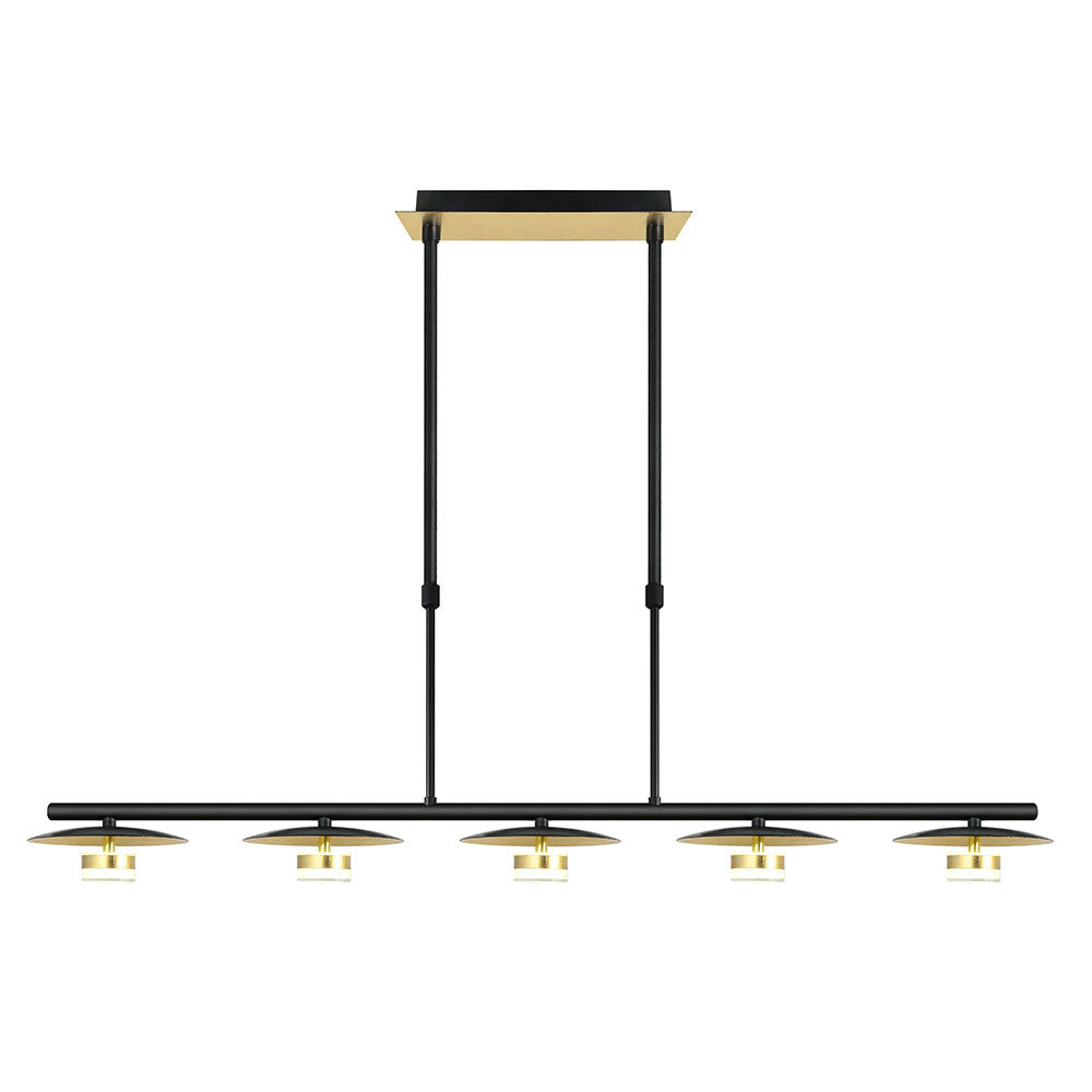 Lámpara Ciudad Del Cabo fabricada en Metal color Negro y Oro