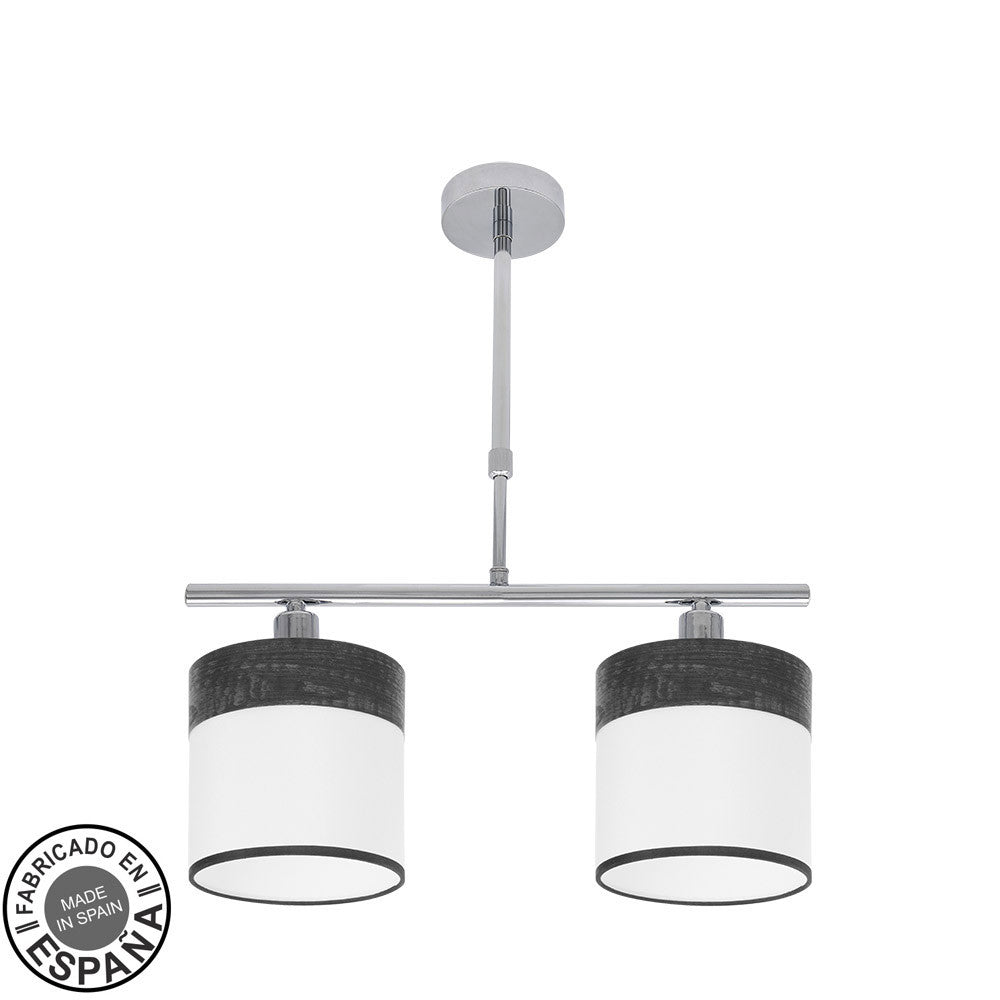 Lámpara Cloe Nature Diseño Cromo y Madera Fabrilamp / Abrila 175452009