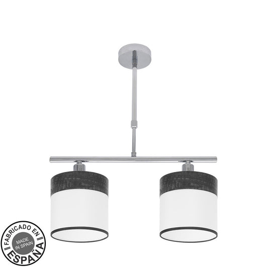Lámpara Cloe Nature Diseño Cromo y Madera Fabrilamp / Abrila 175452009