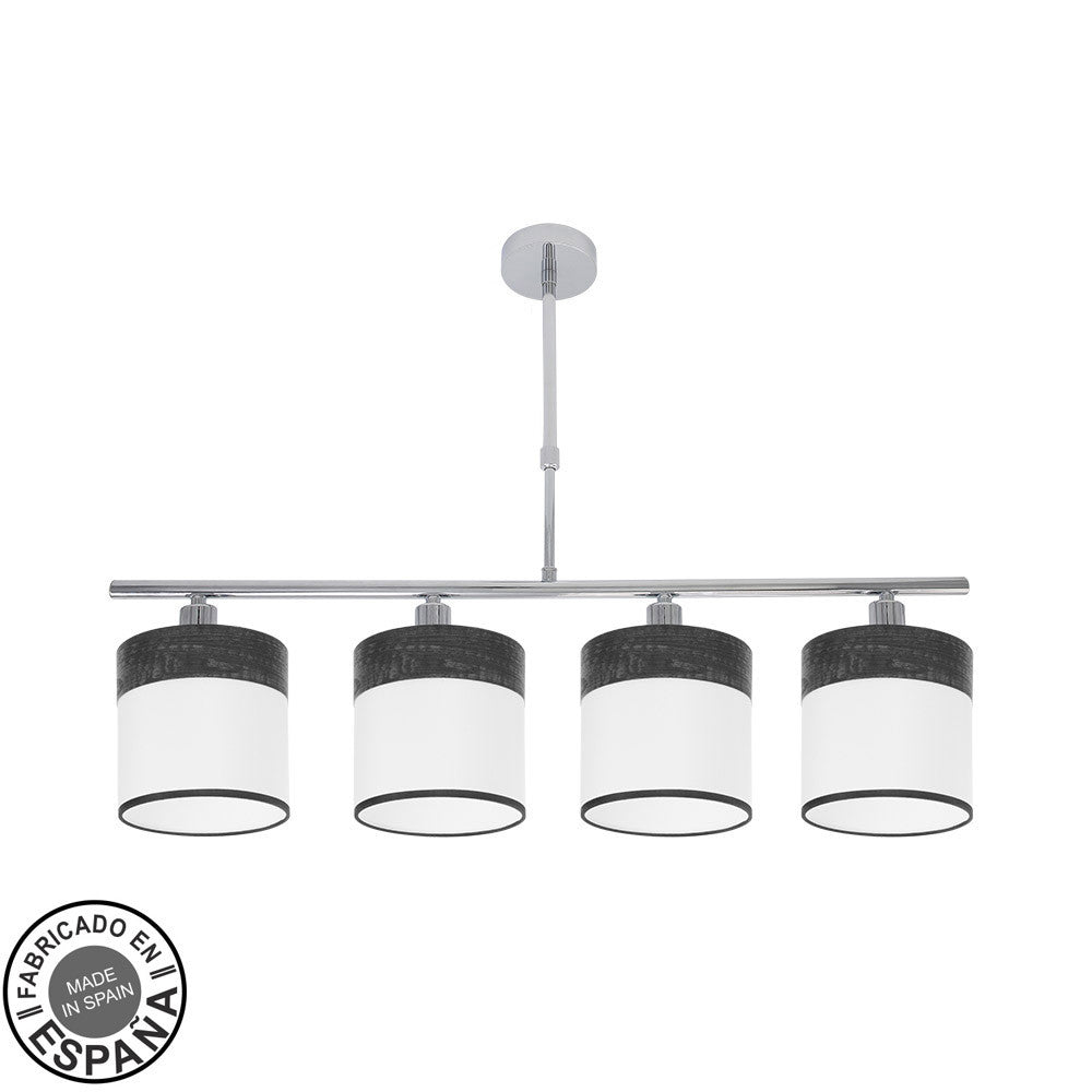 CLOE Lámpara de Techo 4 Luces Fabrilamp / Abrila Madera Negra Ref. 175454009