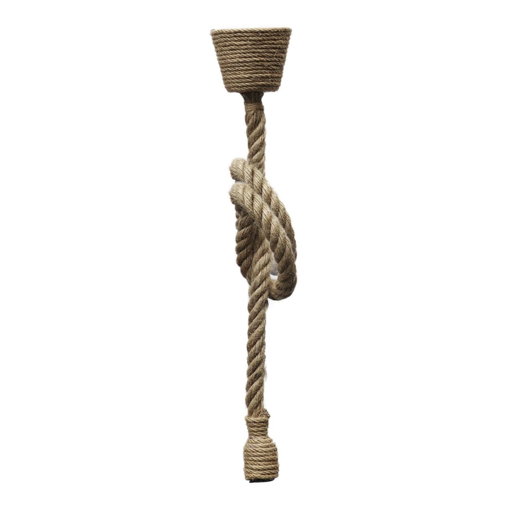 Lámpara Colgante de Exterior Rústica Cuerda Natural IP44 CristalRecord - vista principal | CristalRecord