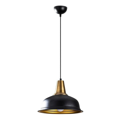 Lámpara Model 27 fabricada en Metal color Negro con interior Dorado