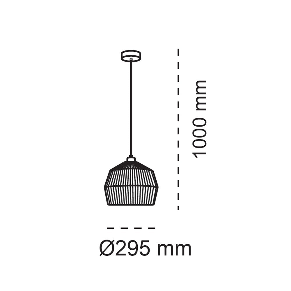 Lámpara colgante con casquillo E27, ideal para crear ambiente acogedor