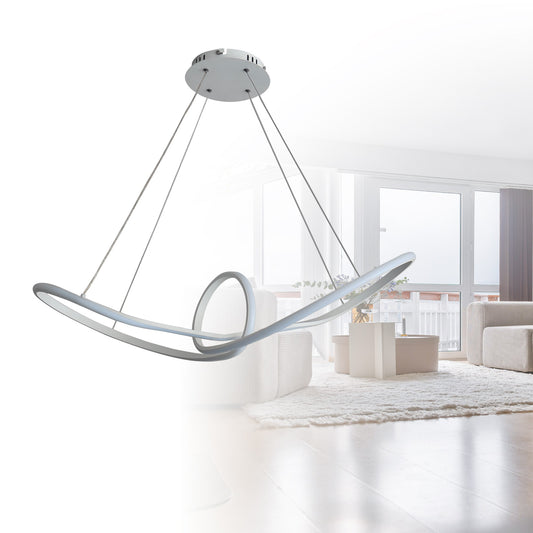 Lámpara Colgante Lidias LED 60W 5000 lm 3CCT Blanca 120 cm CristalRecord - imagen 2 | CristalRecord