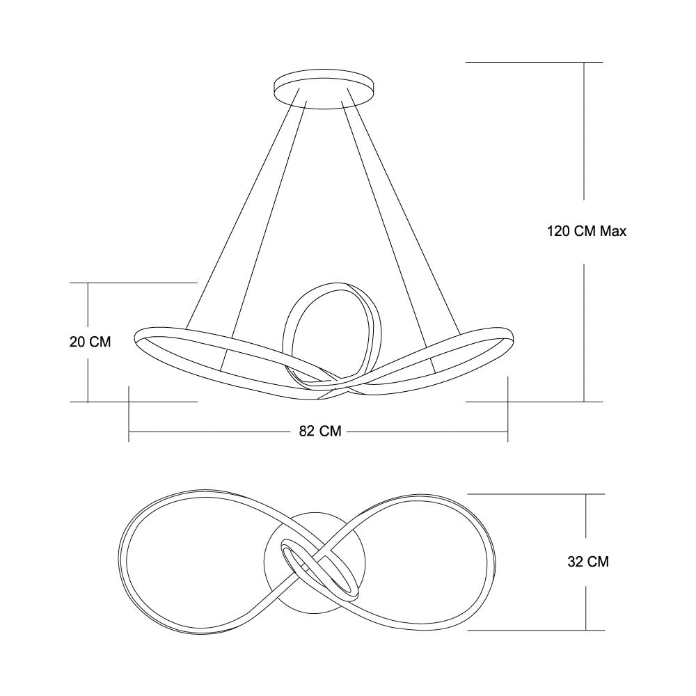 Lámpara colgante LED con temperatura de color ajustable 2700-4000-6500K