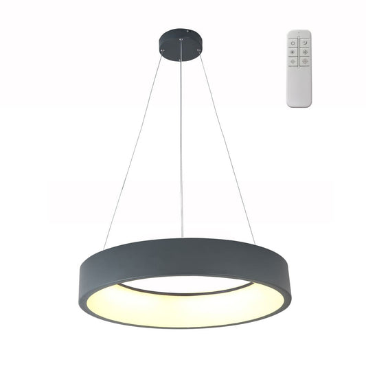 Lámpara Colgante LED Lyn 30W 3CCT Gris Antracita CristalRecord - vista principal | CristalRecord