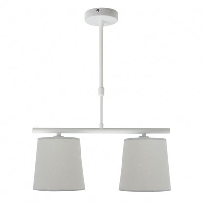 Lámpara Consciencia Gris 2xE14 de Fabrilamp: Iluminación suave y decorativa para habitaciones infantiles.